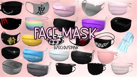 Aesthetic Face Mask Codes for Roblox/Bloxburg | Lusci0uspink - YouTube