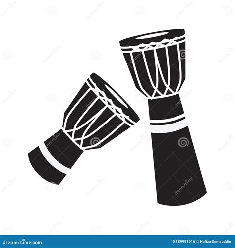 Djembe Silhouette Set Vector Illustration | CartoonDealer.com #63269492