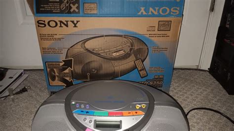 Sony CFD-S350 CD Player Boombox - Silver With ORIGINAL BOX REMOTE 27242662216 | eBay