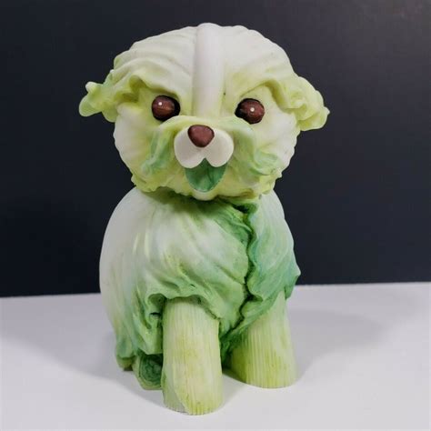 2004 Enesco Home Grown Cabbage Dog 4002362 | Puppy party, Food art, Enesco