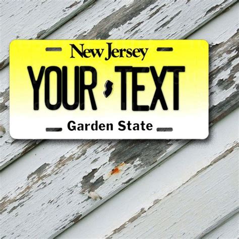 License Plate New Jersey Customizable Aluminum Novelty | Etsy | Novelty license plates, License ...