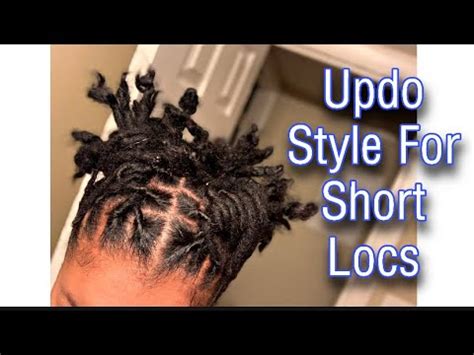 Easy Updo For Short Locs (4 barrel twist) - YouTube