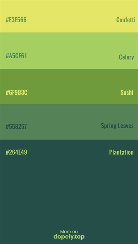 Color Palette Inspiration with Great members of Green Family | Hex color palette, Color palette ...