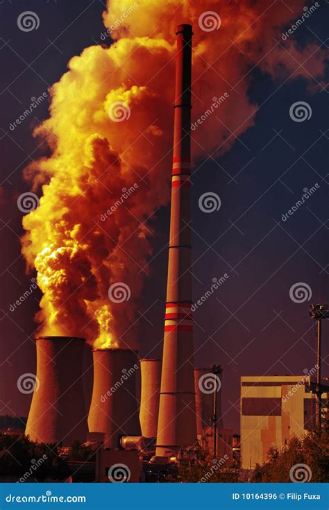 Coal Power Plant and Pollution Stock Photo - Image of emission, coal ...