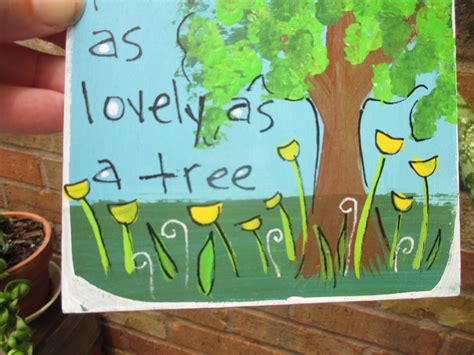 No poem as lovely as a tree hand-painted poetry art on 7 by | Etsy