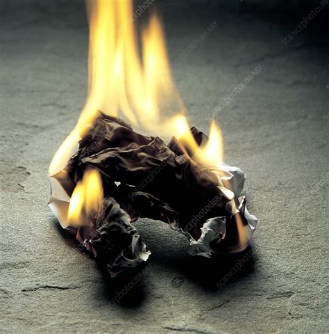 Burning paper - Stock Image - A510/0289 - Science Photo Library