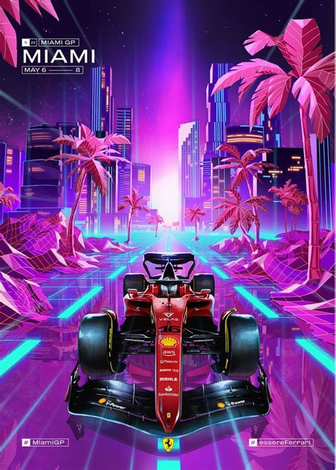 Scuderia Ferrari - Miami Grand Prix cover art by Giovanni Timpano | Grand prix, F1 posters, F1 ...