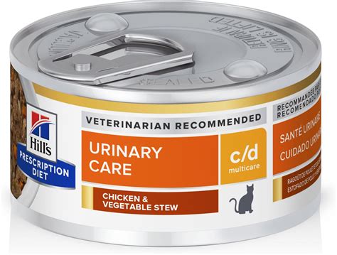 HILL'S PRESCRIPTION DIET c/d Multicare Urinary Care Chicken & Vegetable Stew Canned Cat Food, 2. ...