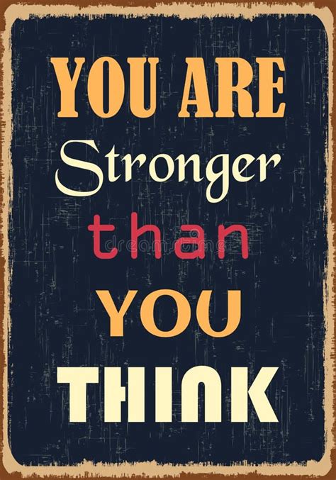 You are Stronger Than You Think. Motivational Quote. Vector Typography Poster Stock Vector ...