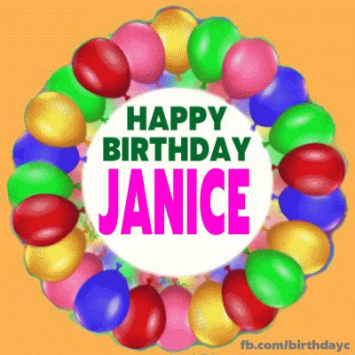 Happy Birthday Janice gif | Birthday Greeting | birthday.kim