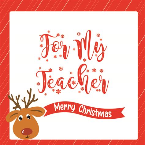 Printable Christmas Cards For Teachers