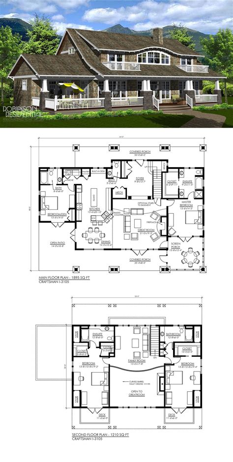 Modern Two Story House Plans with Open Floor Plan