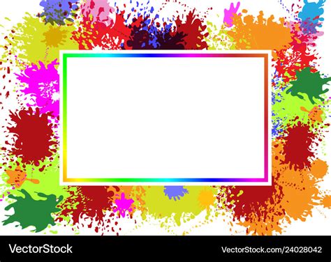 Frame on splash color Royalty Free Vector Image