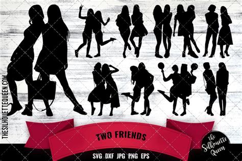 Women Friends Silhouette Clipart