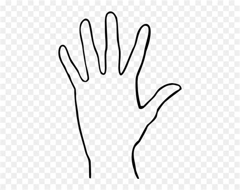 Open Palm Outline Vector Graphics - Open Hand Drawing Simple, HD Png Download - vhv