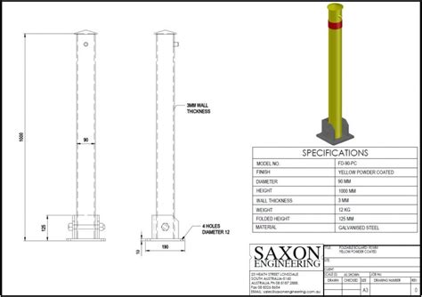 Bollards : Foldable – Saxon Engineering