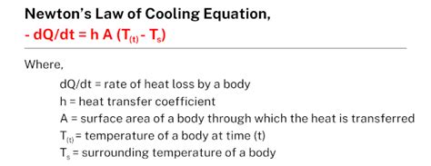 Newton's law of cooling equation - Learnool