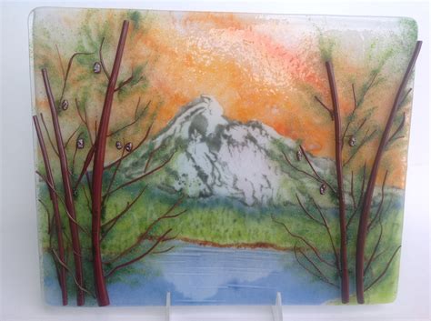 Mountain Frit Painting | AM Glass Studio