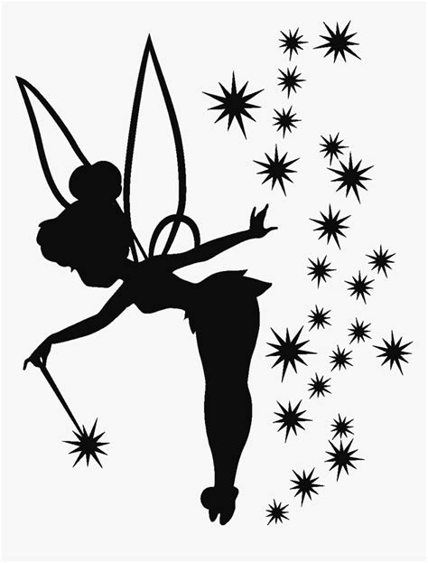 Tinkerbell Silhouette, HD Png Download - kindpng