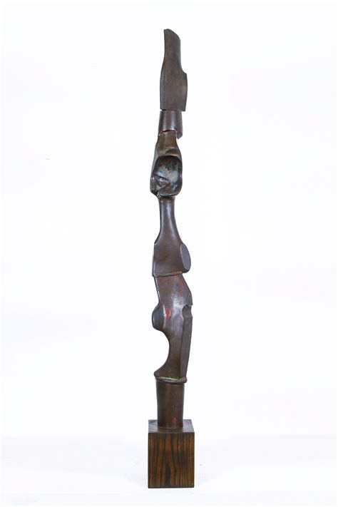 Marcus White, Untitled, Bronze and Wood, 7 x 6 x 56.5 inches. Steel ...