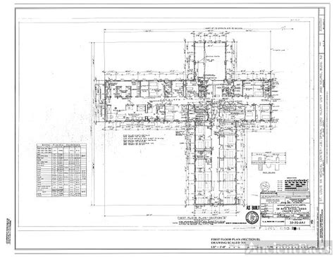 First Floor Plan (Section B) - U.S. Veterans Hospital,...