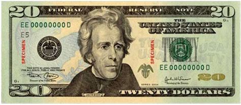 Andrew Jackson On Money: $20 Dollar Bill