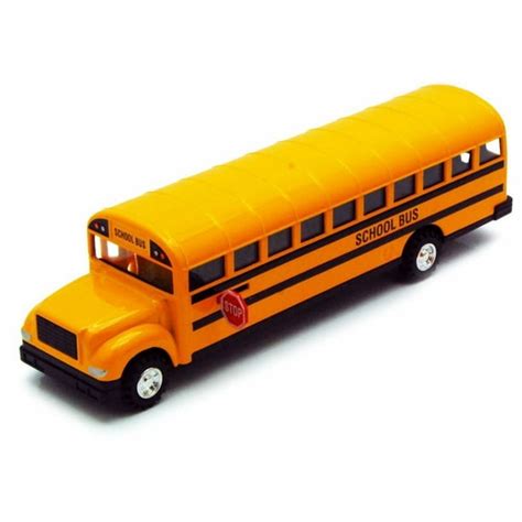 Large Die Cast yellow School Bus toy model with Pull back action 8.5" - Walmart.com - Walmart.com