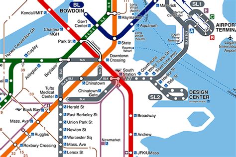 South Station station map - Boston subway