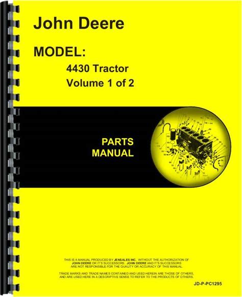 John Deere 4430 Tractor Parts Manual