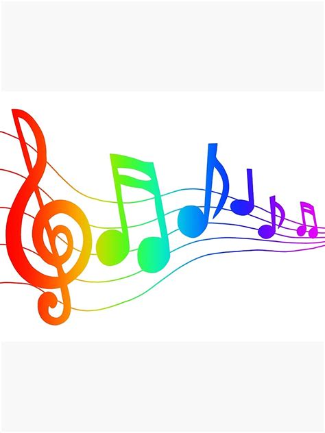 "Rainbow Music Notes" Poster for Sale by Carpenoctemily | Redbubble