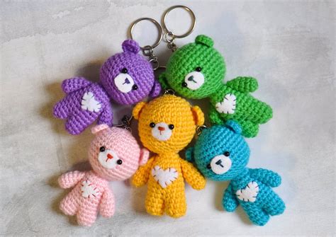 Keychain toy teddy bears Crochet key chains accessory Crochet | Etsy Amigurumi Gift, Amigurumi ...