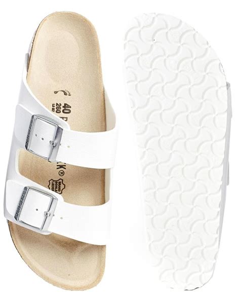 Birkenstock | Birkenstock Arizona White Flat Sandals at ASOS | White ...