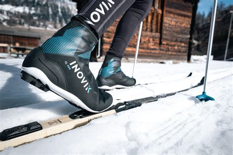 Men’s Cross-Country Ski Boot - 500 Classic - black, Aquamarine - Inovik - Decathlon