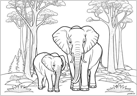 Update 140+ elephant in forest drawing latest - vietkidsiq.edu.vn
