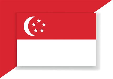 Vector Singapore Flag. Country flag design. Flat vector flag. 23054547 Vector Art at Vecteezy