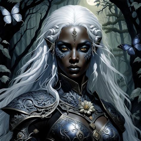 Drow in the night forest - AI Generated Artwork - NightCafe Creator