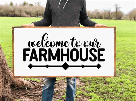 Wood Framed Farmhouse Decor Sign Welcome to Our Farmhouse | Etsy