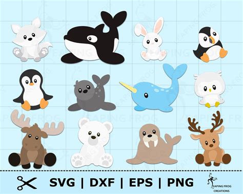 Arctic Animals SVG PNG. Cricut Cut Files Layered Files. - Etsy Ireland