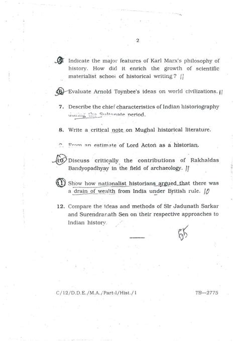 Vidyasagar University History Question Paper Distance Mode - 2023 2024 ...