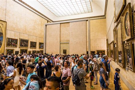 The Mona Lisa room at The Louvre, Paris, France, Europe stock photo