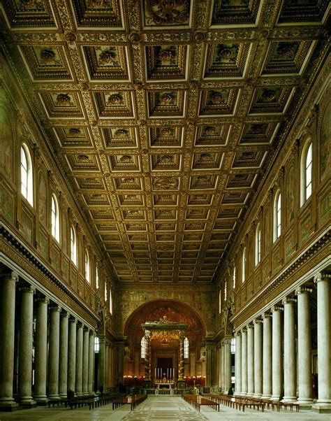 Santa Maria Maggiore (Interior view of nave toward apse) (ca. 400s ...