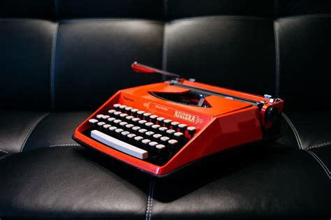 Free Images : guitar, typewriter, red, gadget, couch, leather sofa, computer keyboard ...