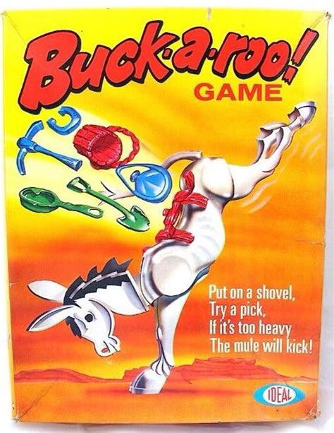 Buckaroo game. | Vintage board games, Childhood toys, Childhood games