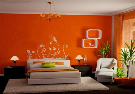 orange bedroom