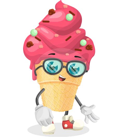 Cute Ice Cream Cone Cartoon Vector Character - 112 Illustrations | GraphicMama
