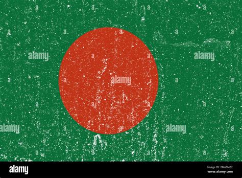 New concept Bangladesh flag White messy wall stucco texture background ...