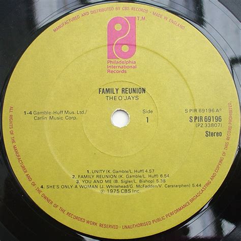 The O'Jays Family Reunion UK Vinyl LP — RareVinyl.com