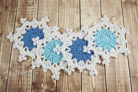 Free Snowflake Coasters Pattern | Crochet coaster pattern, Crochet ...