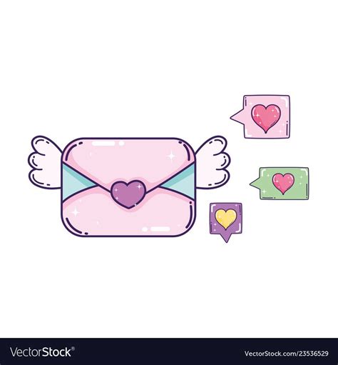 Envelope with heart icon Royalty Free Vector Image , #AD, #icon, #heart ...