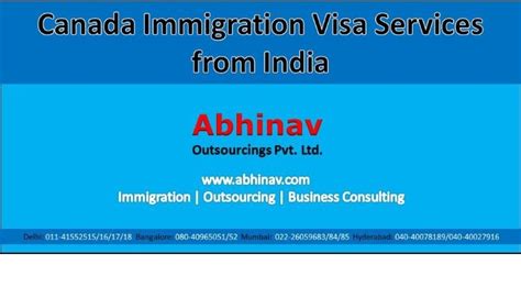 Canada Immigration Visa Services from India